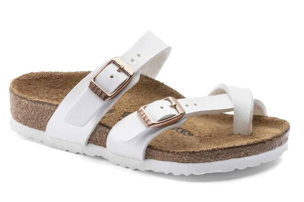 Birkenstock Mayari Kid's Birko-Flor Strappy Sandals Summer Girls White Size 33